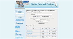 Desktop Screenshot of floridafairsandfestivals.com